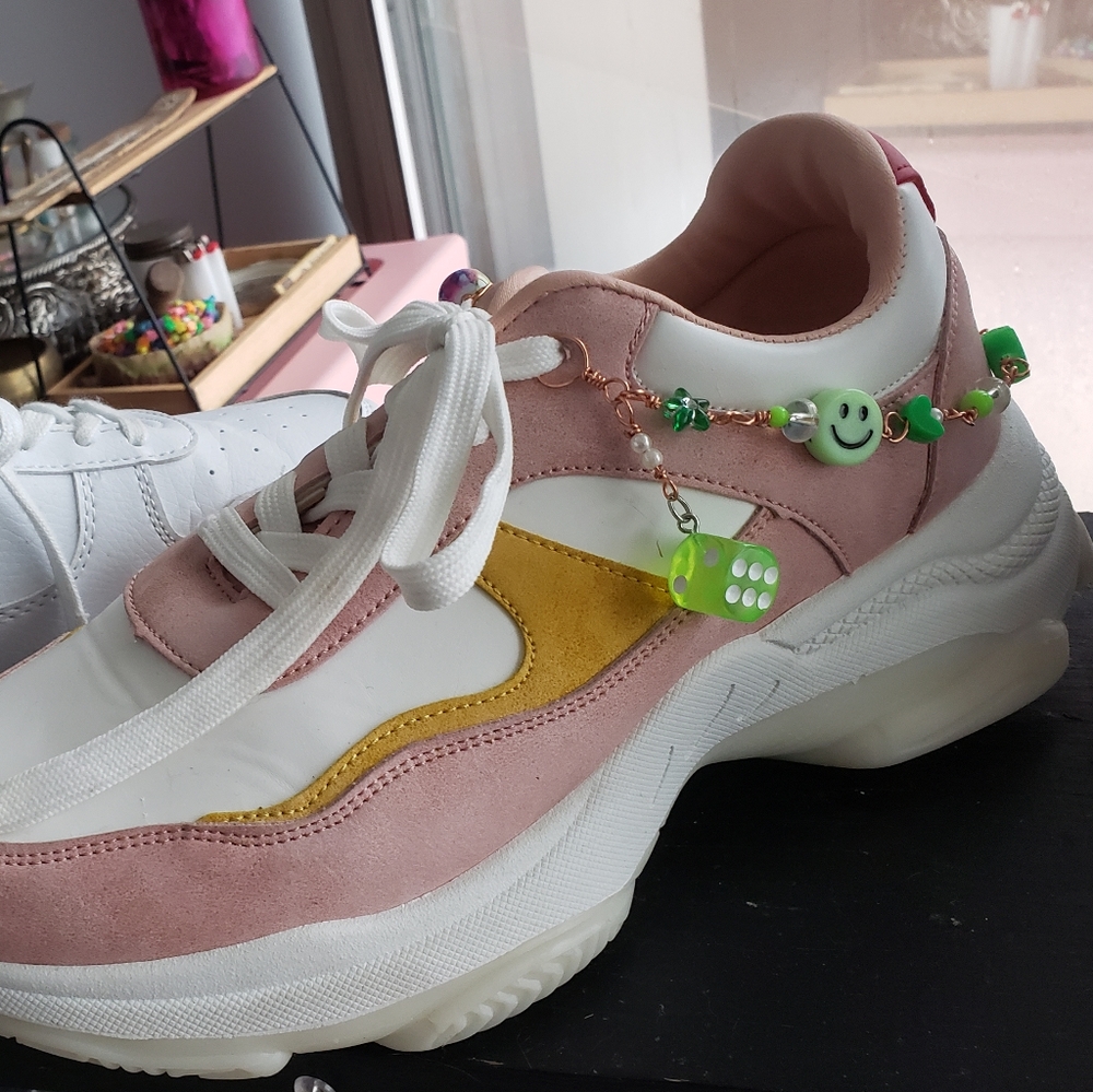 Green dice shoe charm!